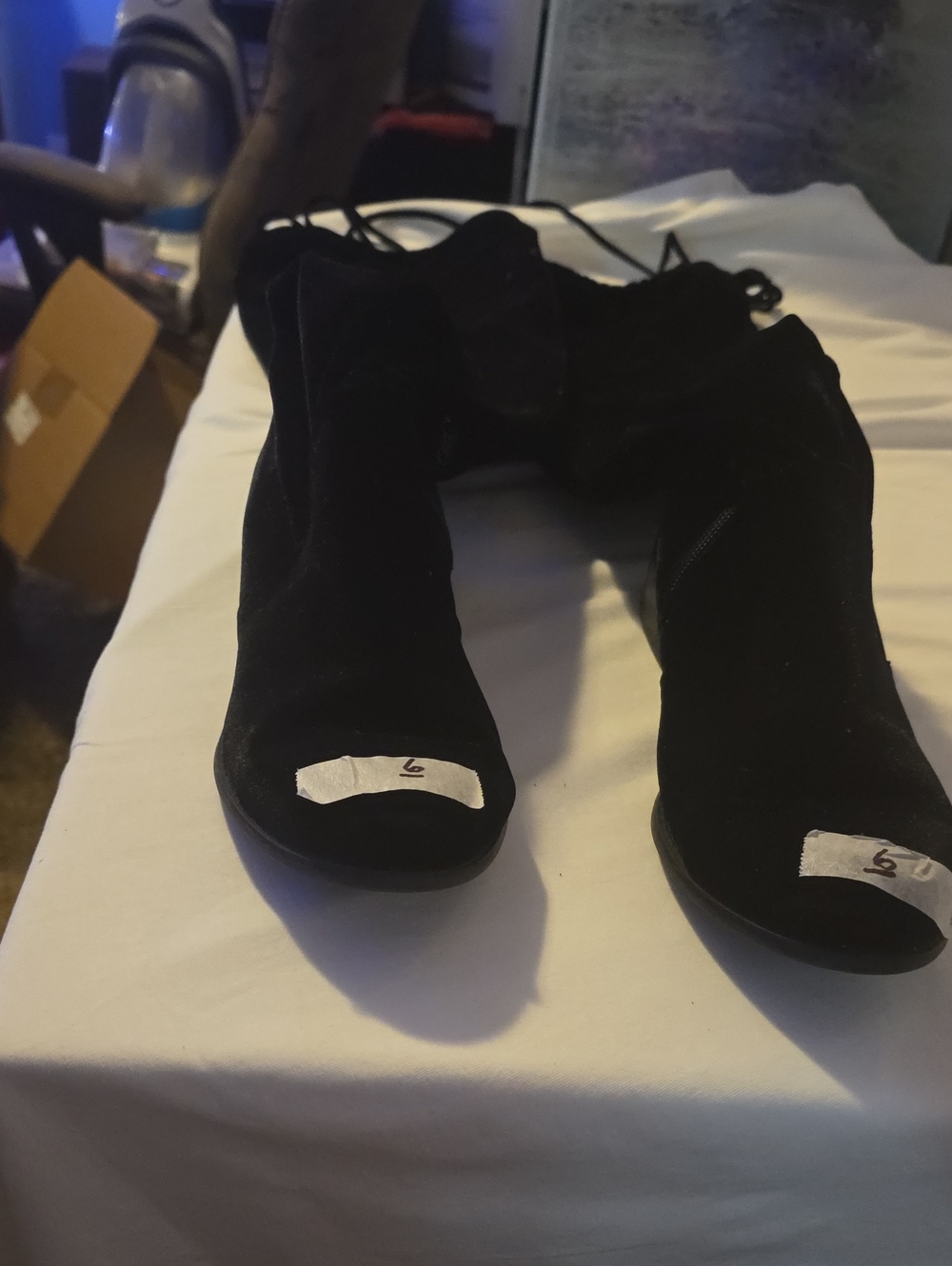 Women's Black Over-the-Knee Suede Boots